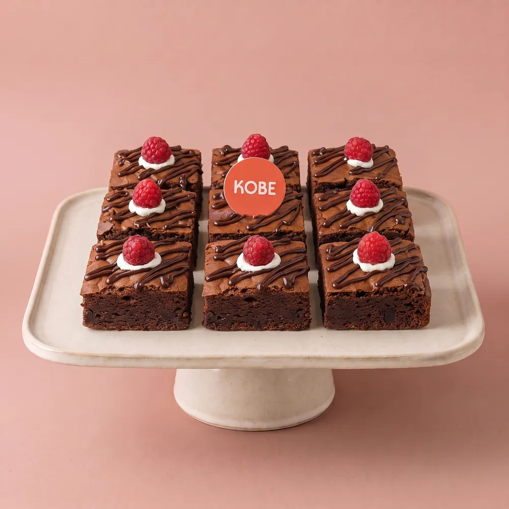Raspberry brownie