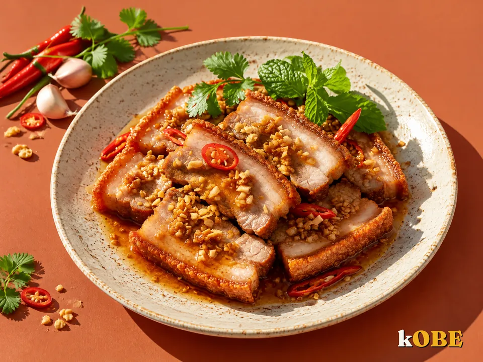 Ba Roi Chien Mam Toi (Fried Pork Belly in Garlic Fish Sauce), No Added Refined Sugar