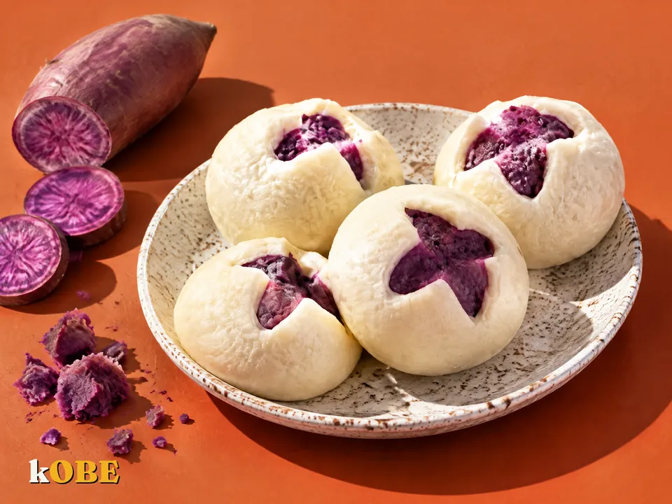 Bánh bao ngọt nhân khoai lang tím, không thêm đường tinh luyện