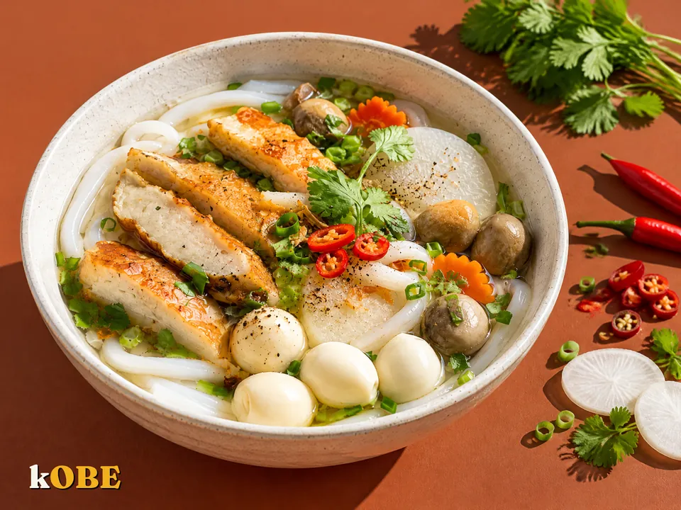 Bánh canh chả cá, không thêm đường tinh luyện