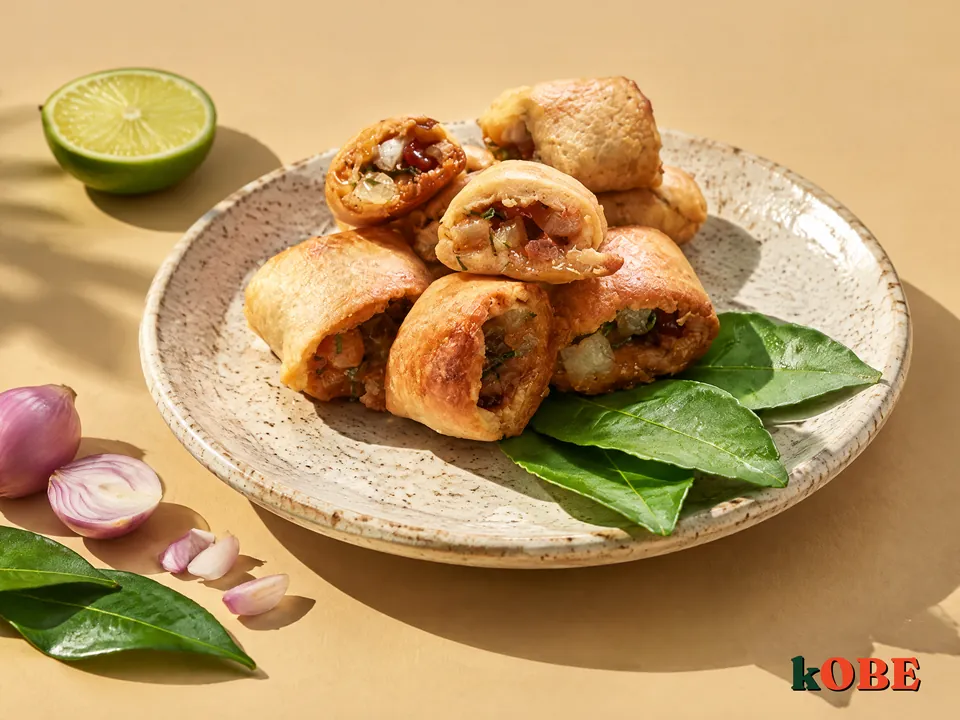 Banh Cha Ha Thanh (Hanoi Lime Leaf Pastry Rolls)