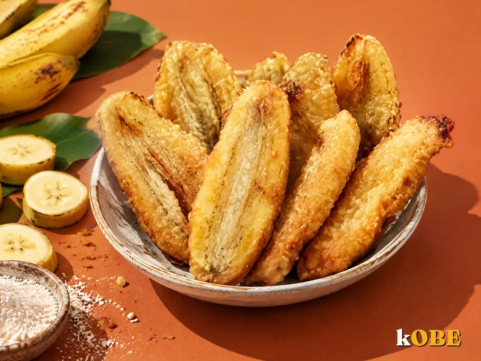 Bánh chuối chiên bột gạo làm bằng đường la hán quả