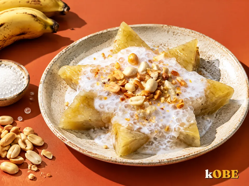 Bánh chuối hấp nước cốt dừa, không thêm đường tinh luyện