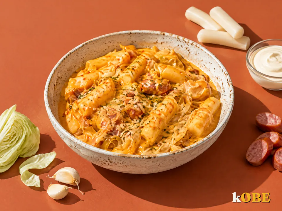 Rose Tteokbokki (Creamy Korean Rice Cakes)