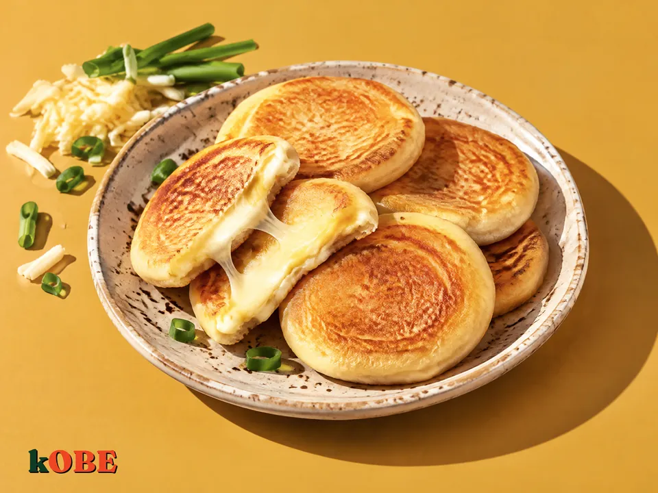Bánh Hotteok nhân phô mai kéo sợi, không thêm đường tinh luyện