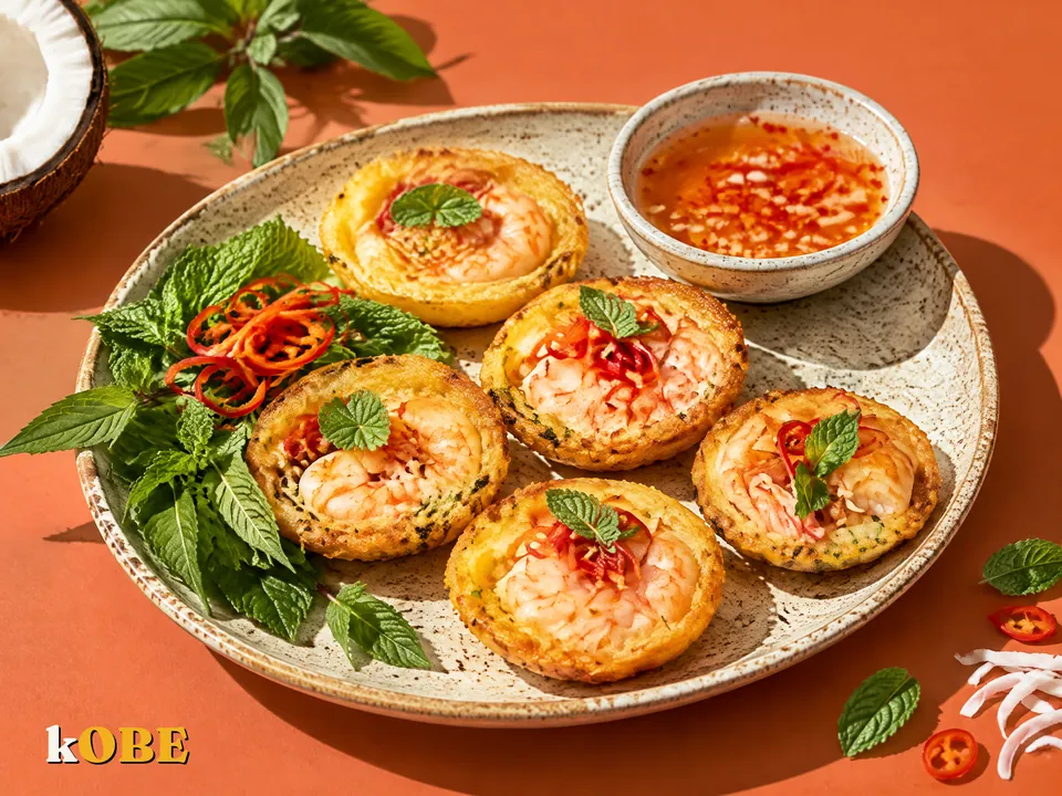 Banh Khot Vung Tau (Crispy Mini Coconut Pancakes), Made with Monk Fruit Sweetener