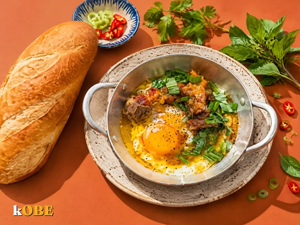 Bánh mì chảo pate xúc xích, không thêm đường tinh luyện