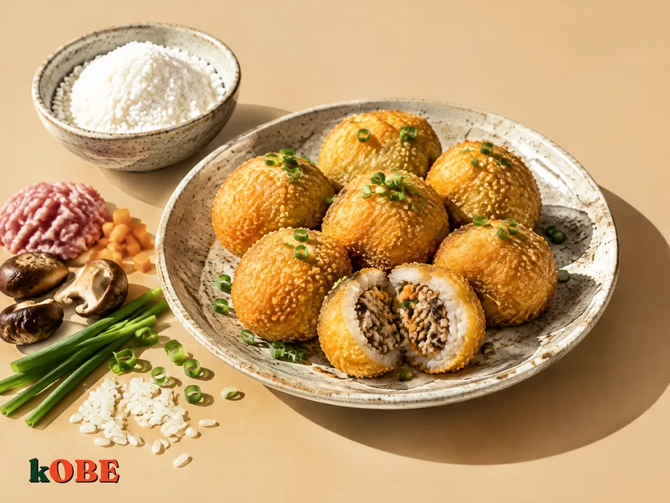Bánh rán mặn nấu bằng đường la hán quả