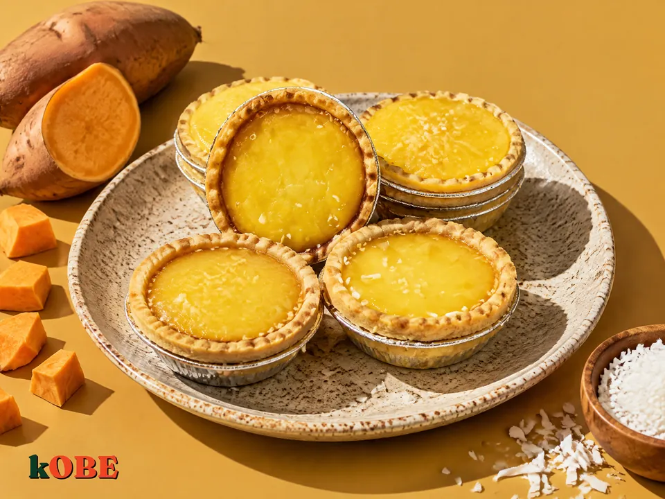 Bánh tart khoai lang nước cốt dừa làm bằng đường la hán quả