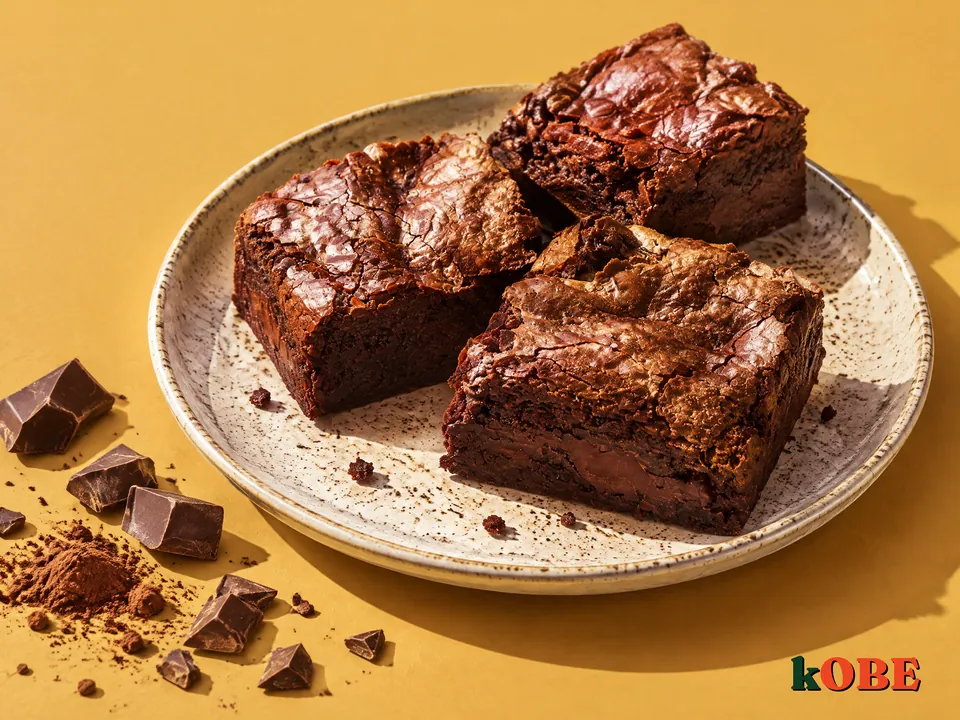 Brownie sô cô la đắng, không thêm đường tinh luyện