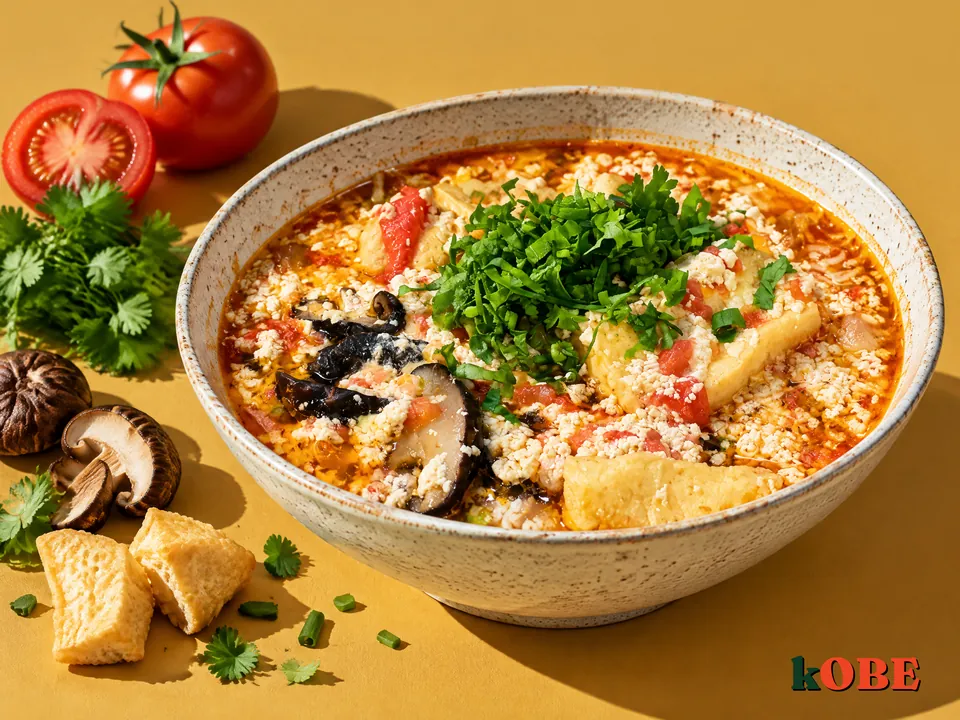 Bún riêu chay nấu sữa đậu nành