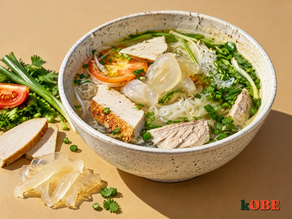 Bún sứa Nha Trang nấu bằng đường la hán quả