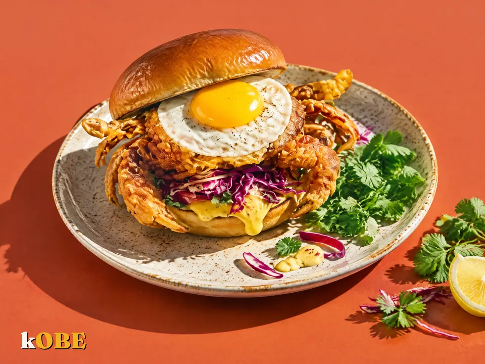 How to Make Soft Shell Crab Burger with Yellow Mustard Mayo