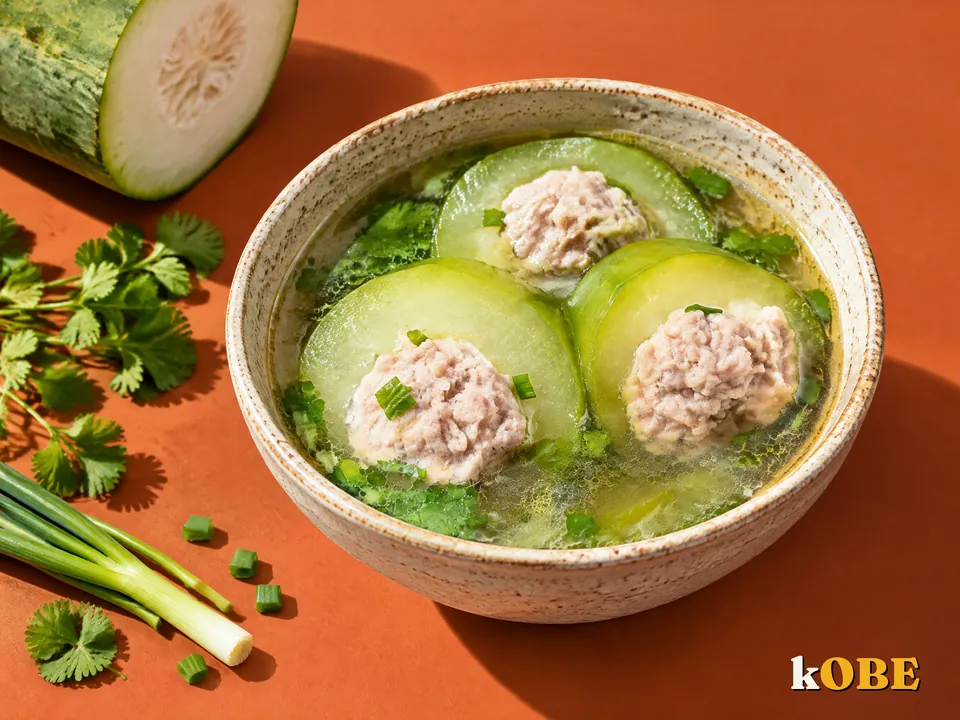 Canh bí đao nhồi thịt nấu bằng đường la hán quả