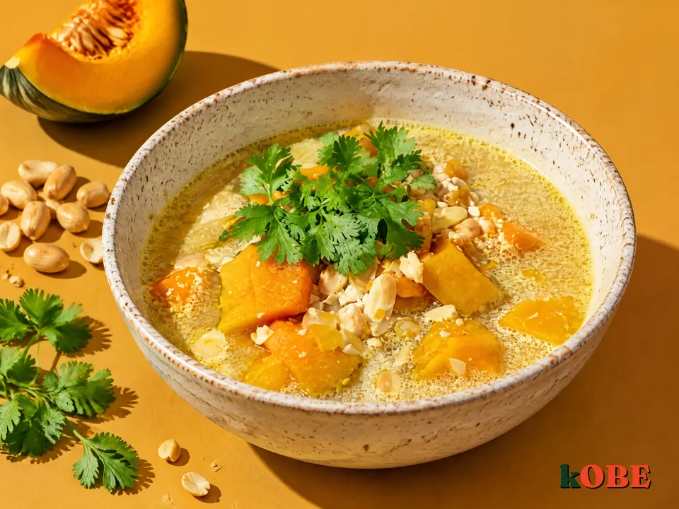 Canh Bi Do Dau Phong (Vegetarian Pumpkin and Peanut Soup), Made with Monk Fruit Sweetener