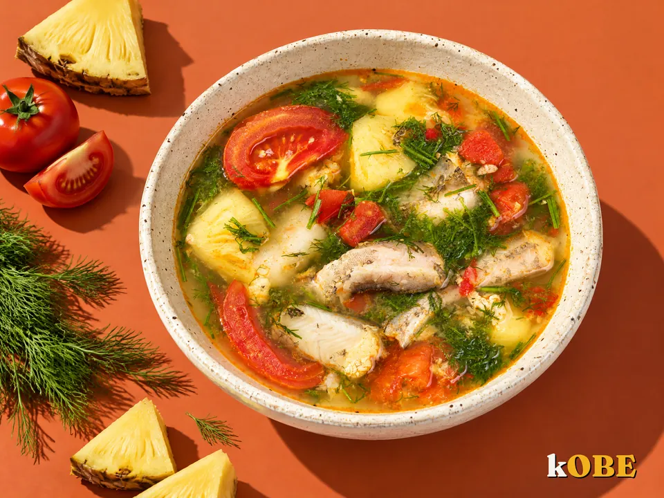 Canh cá khoai nấu chua dứa thì là, không thêm đường tinh luyện
