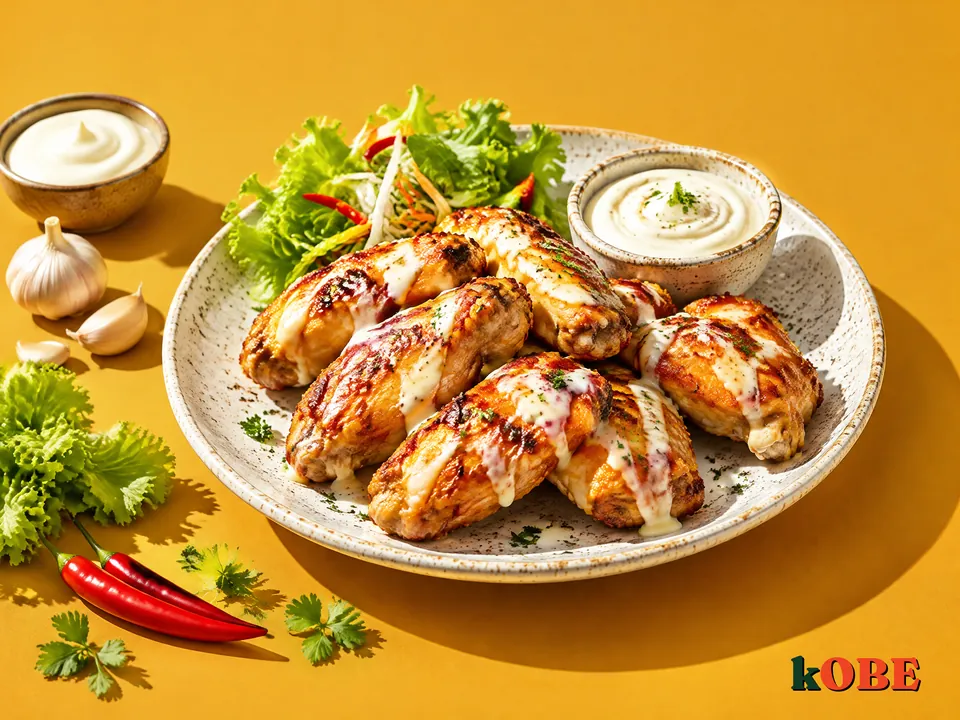 Canh Ga Nuong (Roast Chicken Wings with Yogurt Mayo Glaze)