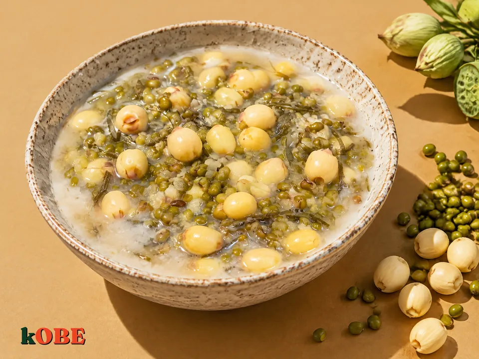 Che Dau Xanh Hat Sen (Mung Bean and Lotus Seed Sweet Soup), No Added Refined Sugar