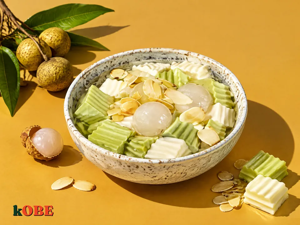 Chè khúc bạch ba vị bằng gelatin
