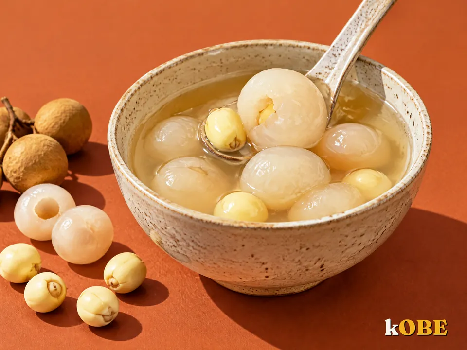 Chè long nhãn hạt sen, không thêm đường tinh luyện