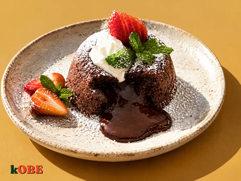 Chocolate lava cake nhân tan chảy làm bằng đường la hán quả