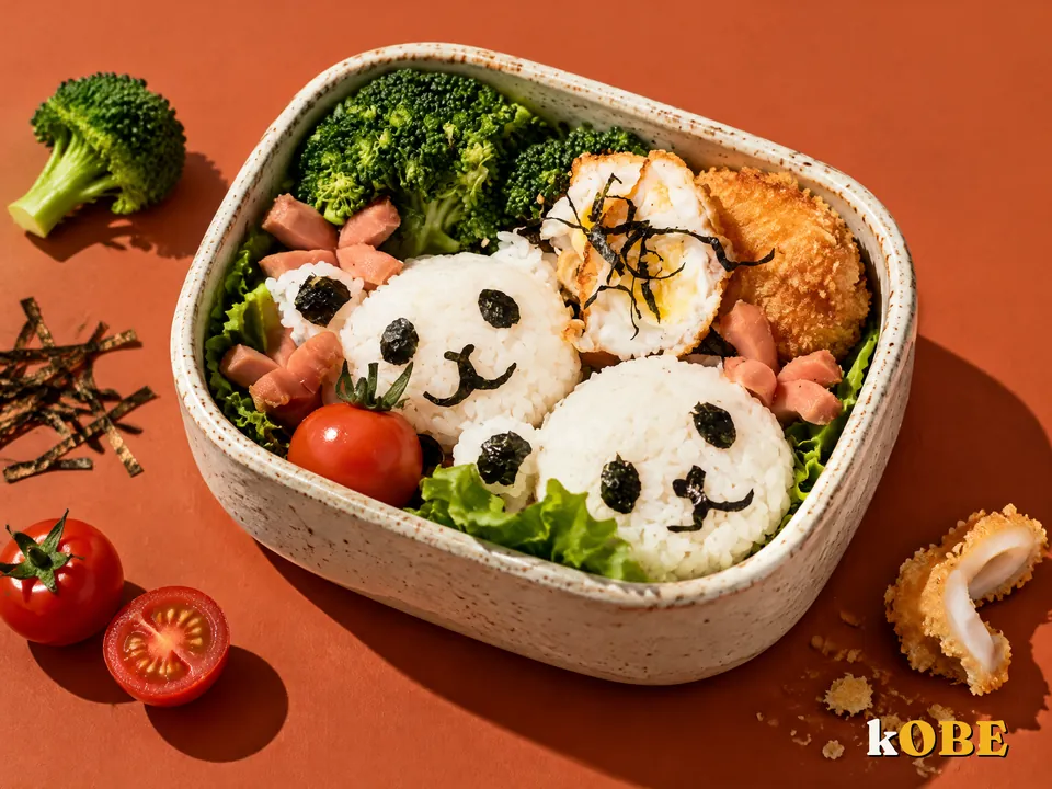 Japanese Bento with Panko Fried Squid