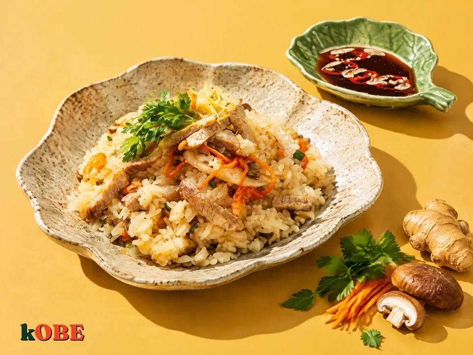 Cơm thập cẩm kiểu Nhật nấu nước luộc thịt
