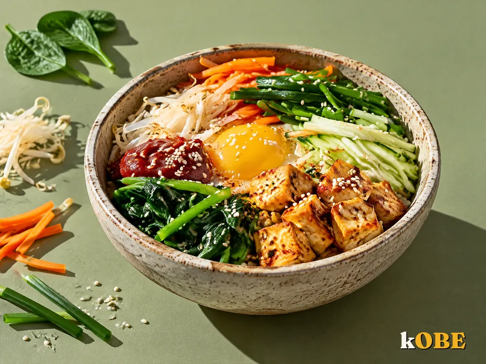 Bibimbap with Baked Tofu, Made with Monk Fruit Sweetener