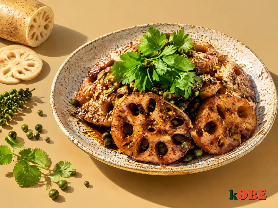 Củ sen kho tiêu xanh chay, không thêm đường tinh luyện