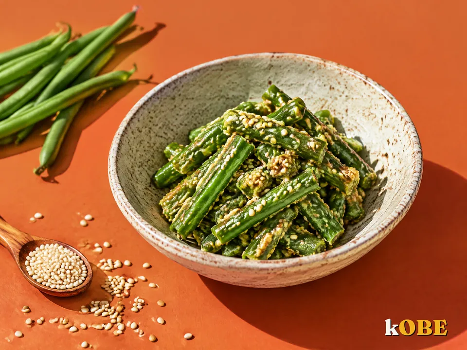 Green Bean Goma Ae (Japanese Sesame Salad), No Added Refined Sugar