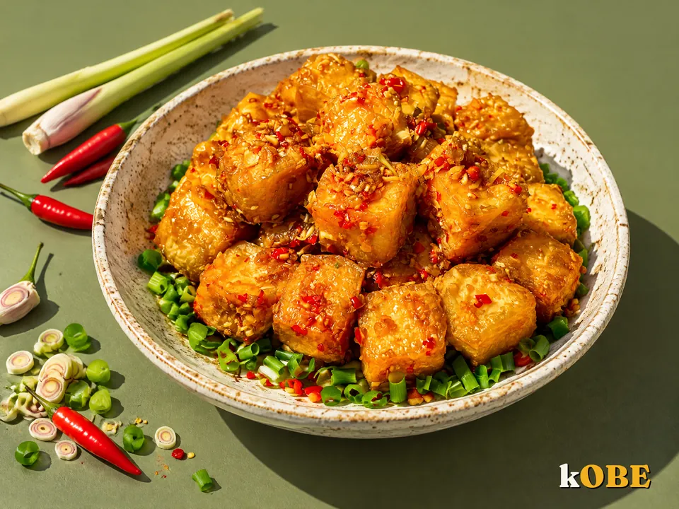 Dau Hu Chien Sa Ot (Fried Tofu with Lemongrass and Chili)