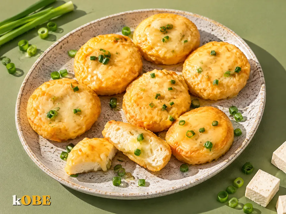 Air Fryer Tofu with Cheese Sauce, No Added Refined Sugar