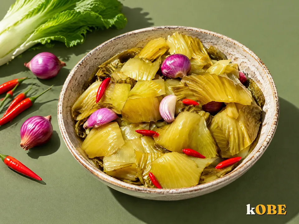 Dưa cải muối chua, không thêm đường tinh luyện