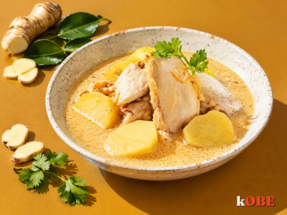 Đùi gà nấu sữa yến mạch chấm bánh mì, không thêm đường tinh luyện