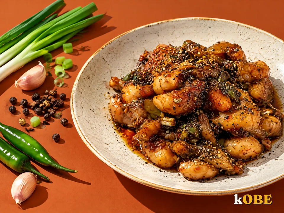 Ếch kho tiêu, không thêm đường tinh luyện