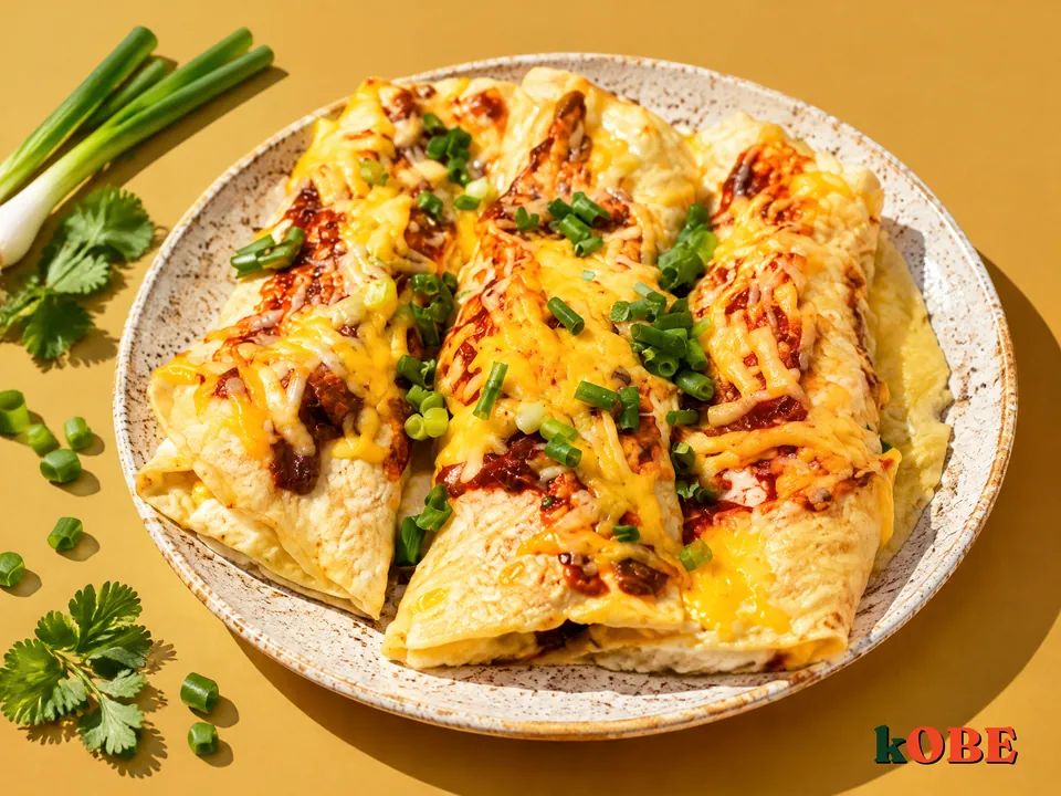Enchiladas phô mai nướng, không thêm đường tinh luyện