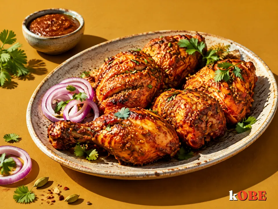 Gà nướng Tandoori ướp sữa chua, không thêm đường tinh luyện
