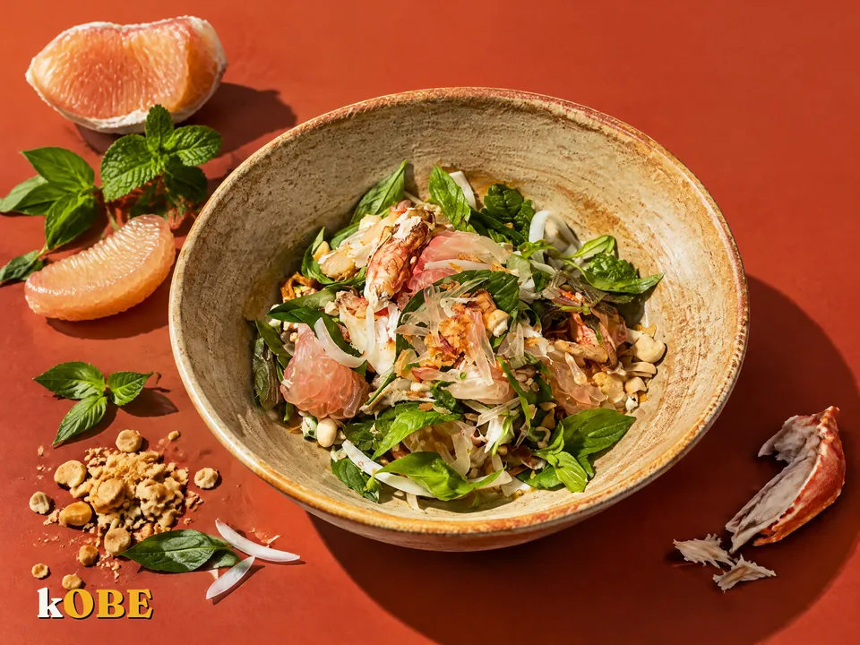 Gỏi cua bưởi, không thêm đường tinh luyện