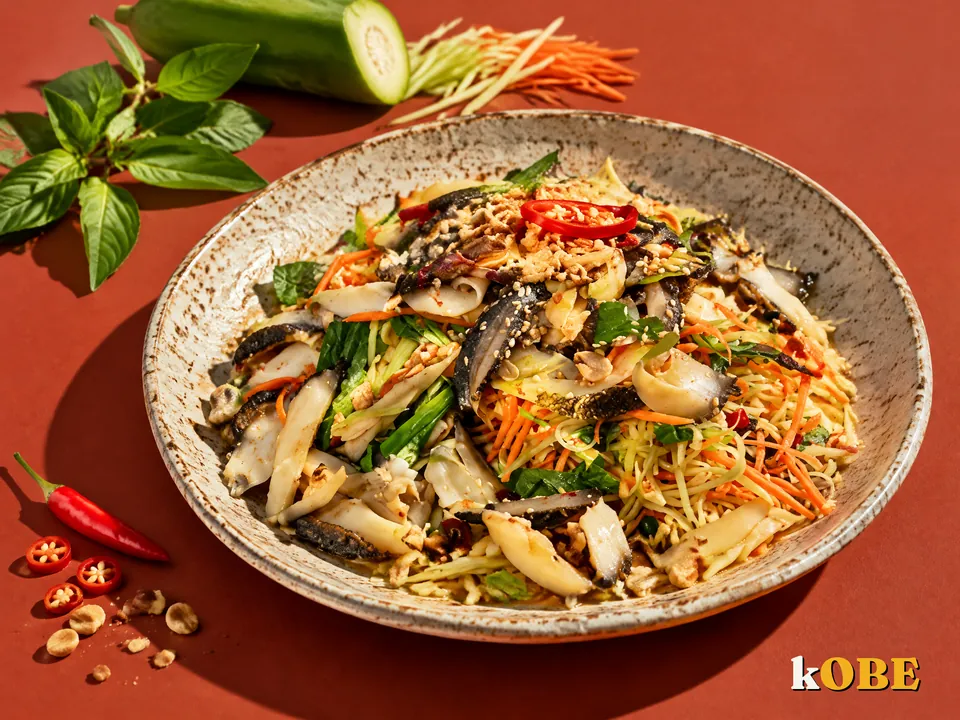 Gỏi ốc giác, nấu bằng đường la hán quả