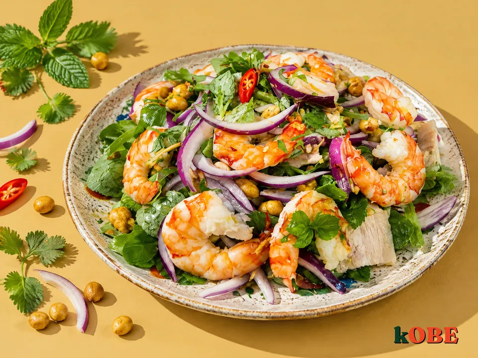 Goi Rau Cang Cua (Vietnamese Cress Salad with Shrimp and Pork)