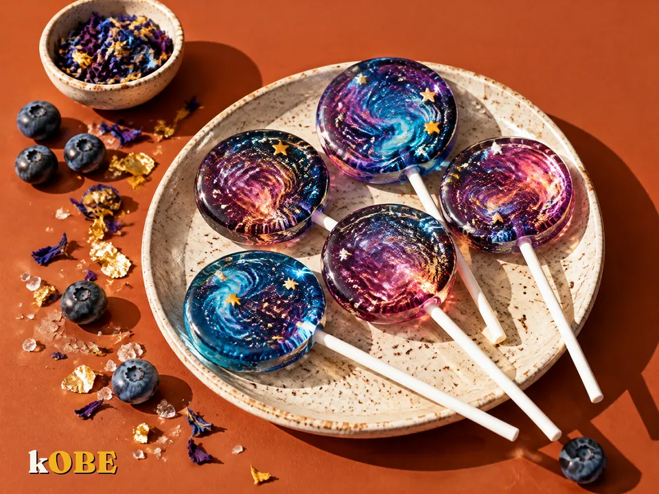 Kẹo mút đường isomalt dải ngân hà làm bằng đường la hán quả