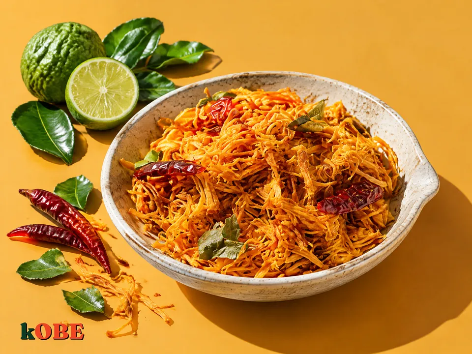 Kho Ga La Chanh (Shredded Chicken Jerky with Kaffir Lime)