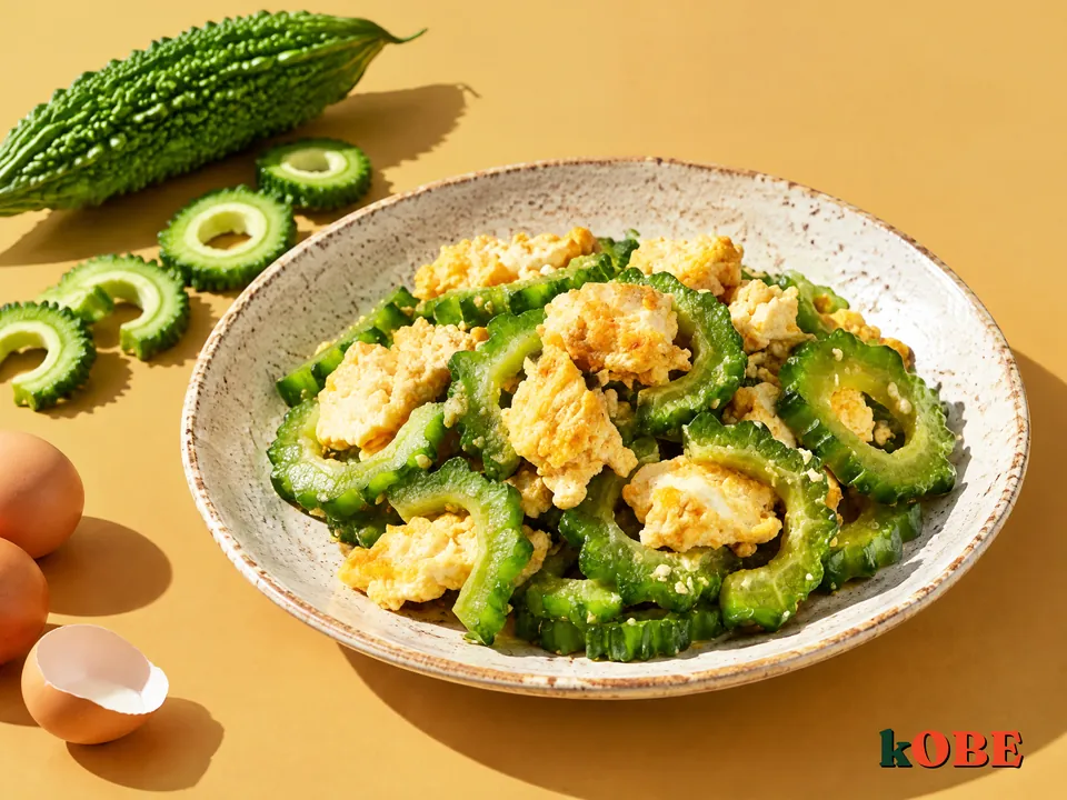 Kho Qua Xao Trung (Bitter Melon Stir Fried with Egg), Made with Monk Fruit Sweetener