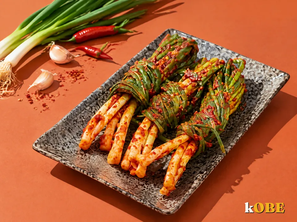 Pa Kimchi (Korean Spring Onion Kimchi), Made with Monk Fruit Sweetener