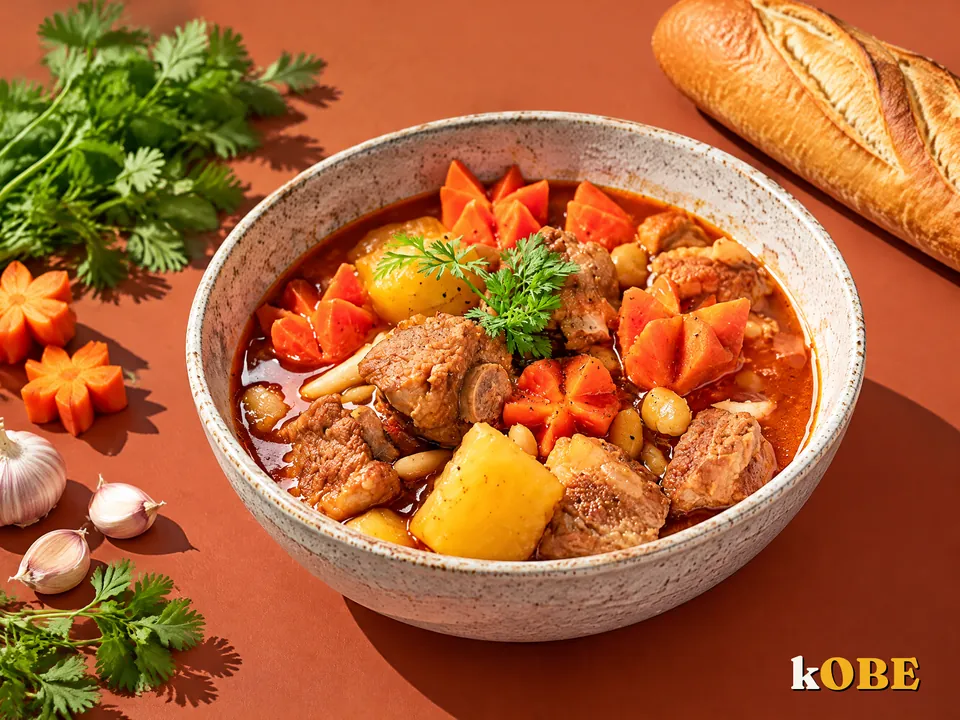 Lagu sườn heo sốt cà chấm bánh mì, không thêm đường tinh luyện