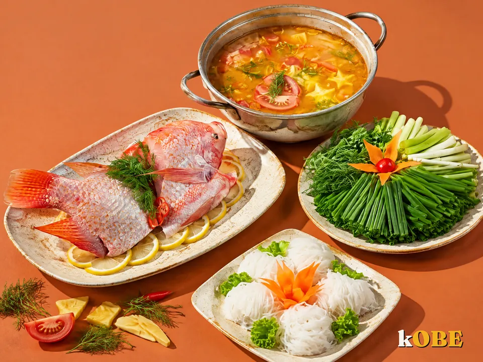 Lẩu cá diêu hồng măng chua
