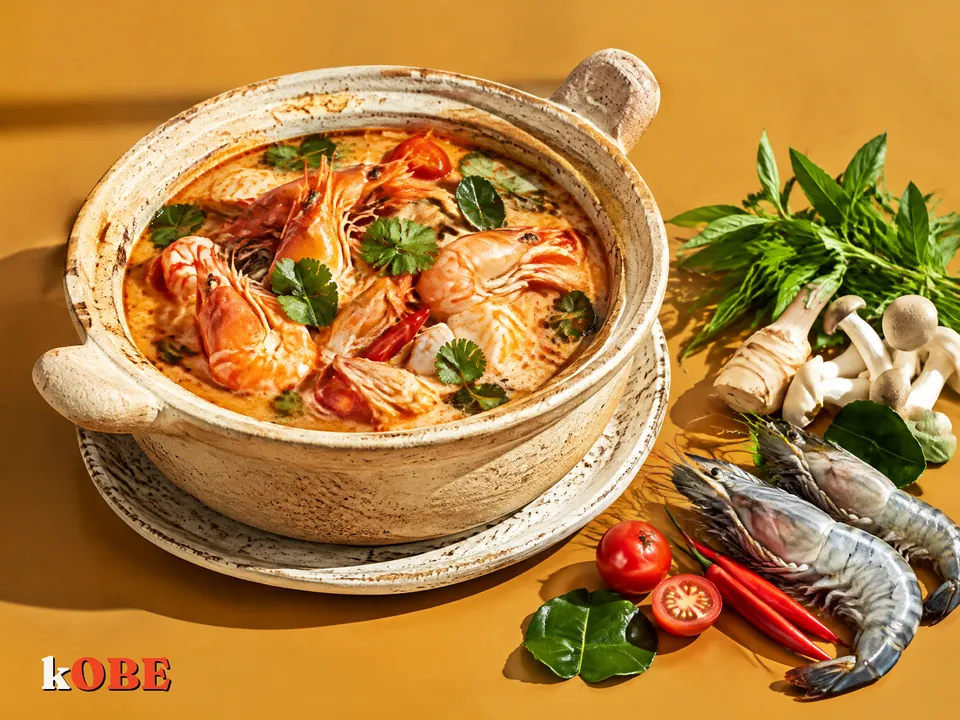 Lẩu Thái tom yum hải sản nước cốt dừa, nấu bằng đường la hán quả