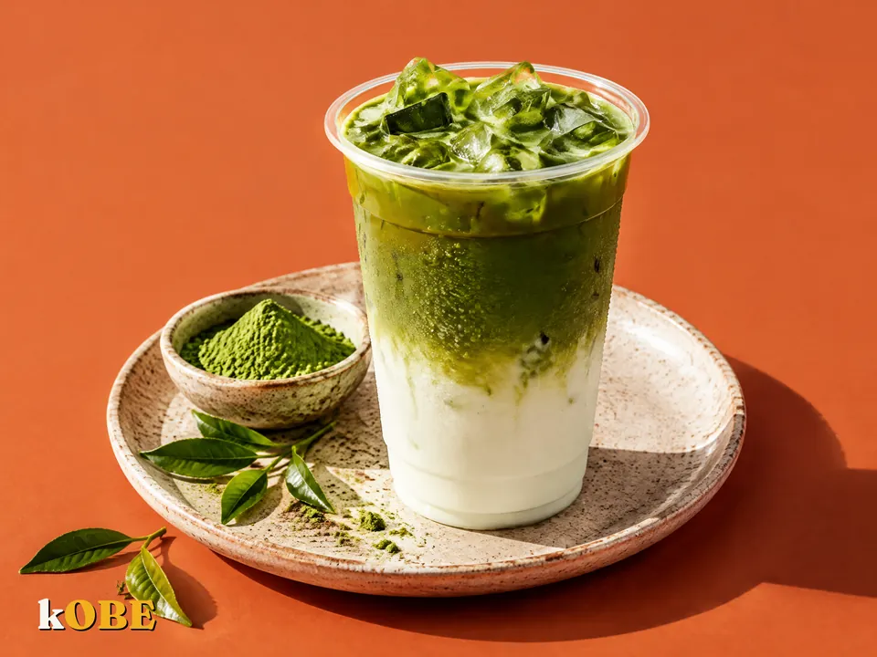 Matcha latte, không thêm đường tinh luyện
