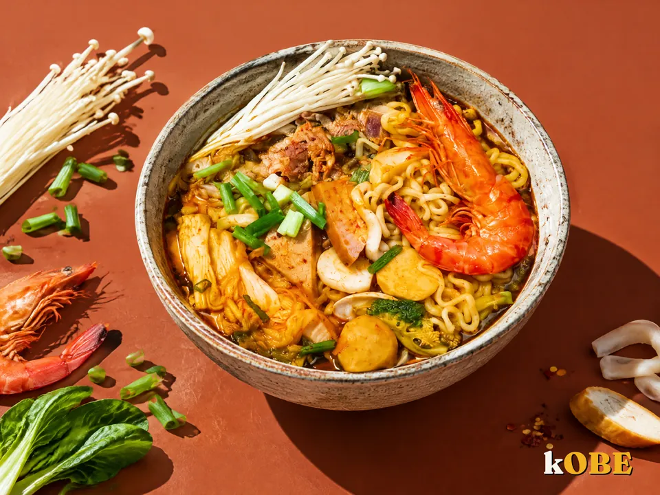 Mì cay hải sản kiểu Hàn Quốc, không thêm đường tinh luyện