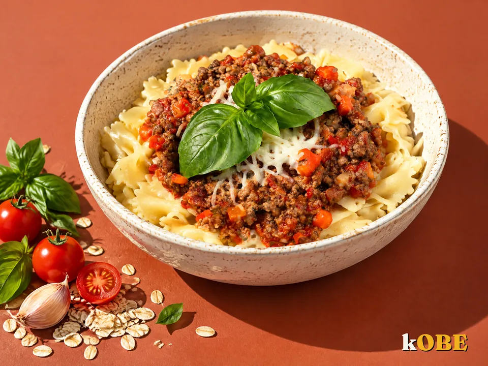 Mì Ý sốt thịt bò bằm Bolognese nấu sữa yến mạch